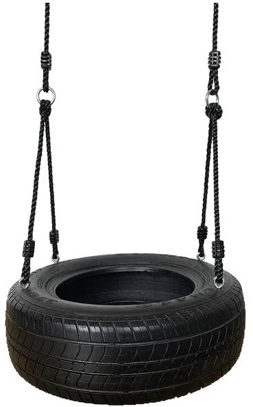 Nordic Play Dækgynge med sort reb Active